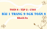 Bài 1 trang 9 Toán 8 Chân trời sáng tạo Tập 2